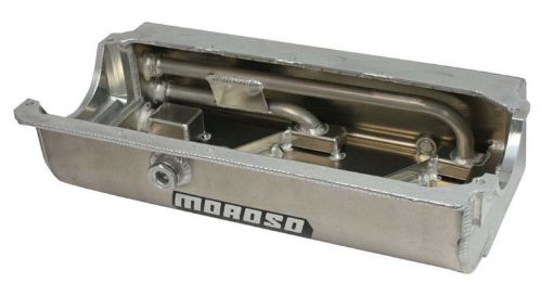 Picture of Moroso Pre - 85 Chevrolet Small Block (wThree Pick Ups) Sprint Car Dry Sump 6.5in Aluminum Oil Pan