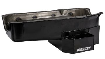 Picture of Moroso 80 - 85 Chevy Small BlockDart (w2 Pc Seal) Road Race Wet Sump 7qt 7.5in Steel Oil Pan - Black
