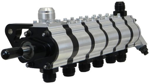 Picture of Moroso 6 Stage Dry Sump Oil Pump wFuel Pump Drive - Tri - Lobe - Left Side - 1.200 Pressure