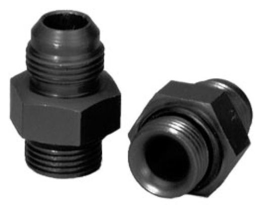 Picture of Moroso Dry SumpExternal Oil Pump Fitting - 10An to - 10An wO - Ring - Aluminum - 2 Pack