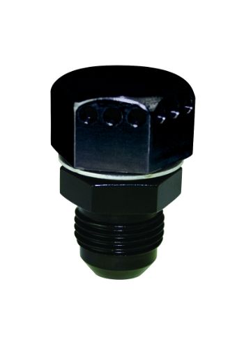 Picture of Moroso Positive Seal Vented Fitting - 8An Male - Aluminum - Single