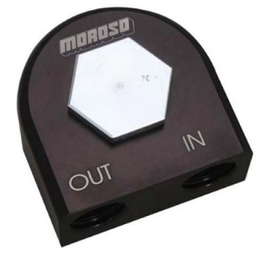 Picture of Moroso Universal Remote Oil Filter Adapter - 90 Degree - 1316in - 16 Thread