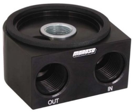 Picture of Moroso Universal Oil Filter Adapter - Sandwich - Oil Cooler - 1316in - 16 Thread 2 - 58in O - Ring