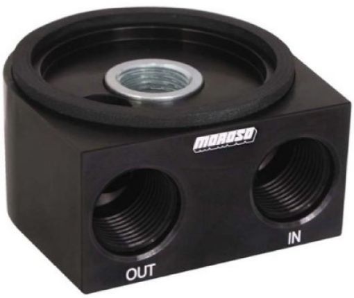 Picture of Moroso Universal Oil Filter Adapter - Sandwich - Oil Cooler - 22mm - 1.5in Thread 2 - 58in O - Ring