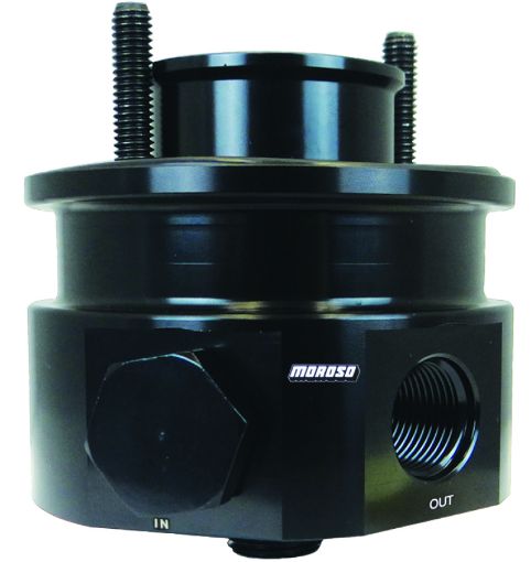 Picture of Moroso Chevrolet Big Block Oil Filter Adapter - Sandwich - AccumulaterExternal Pump