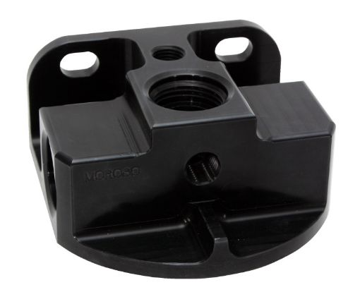 Picture of Moroso Oil Filter Adapter - Remote Mount - Side Port - 1316in - 16 34in - 16 22mm Thread
