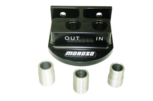 Picture of Moroso Remote Spin On Oil Filter Mount - 1316in 34in 22mm Oil Filters