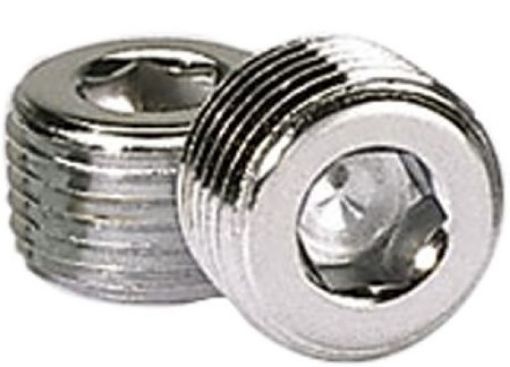 Picture of Moroso Chrome Plated Pipe Plugs - 12in NPT Thread - 2 Pack