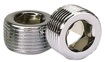 Picture of Moroso Chrome Plated Pipe Plugs - 34in NPT Thread - 2 Pack