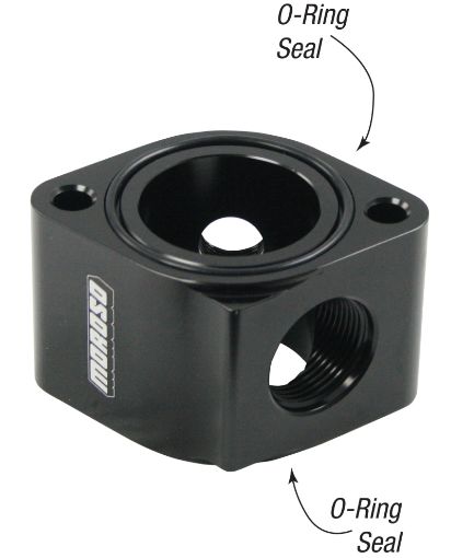 Picture of Moroso Filler Neck Manifold Housing - 16An Female Port - Aluminum