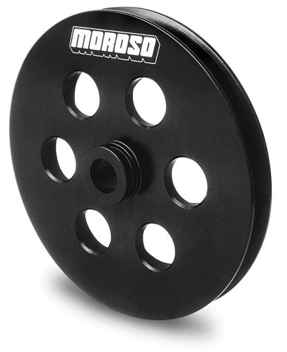 Picture of Moroso GM (Late Model) Power Steering Pulley - Single Groove - Billet Aluminum
