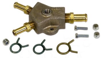 Picture of Moroso Universal Fuel Block Kit - 12in Hose Inlet wTwo 38in Hose Outlets