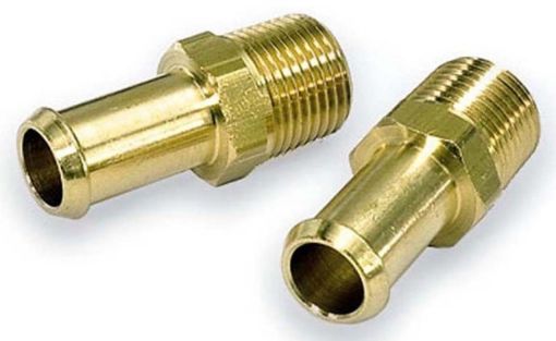 Picture of Moroso Fuel Hose Fitting - 12in NPT to 38in Hose - Brass - Single