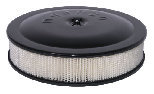 Picture of Moroso Racing Air Cleaner - 14in x 3in Filter - Aluminum - Black Powder Coat