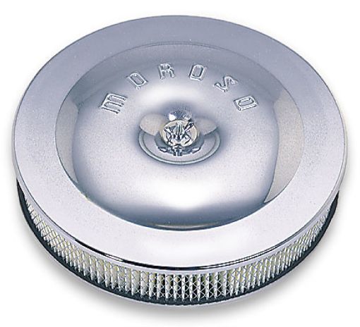 Picture of Moroso RaceStreet Air Cleaner - 11 - 12in x 2 - 38in Filter - Steel - Chrome Plated