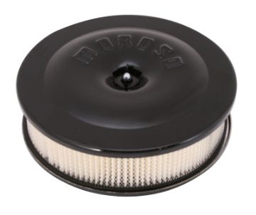 Picture of Moroso RaceStreet Air Cleaner - 8 - 12in x 2 - 38in Filter - Aluminum - Black Powder Coat