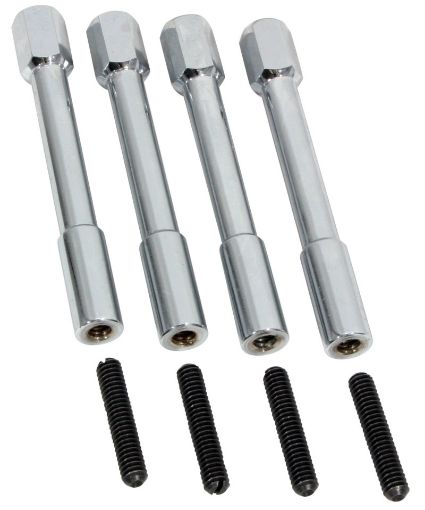 Picture of Moroso Valve Cover Hex Head Nuts - 12in Head - 3 - 78in - Steel - Chrome Plated - Set of 4