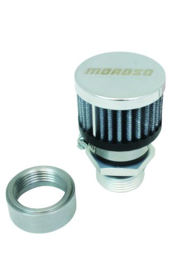 Picture of Moroso Weld - On Valve Cover Breather Kit - Steel Valve Covers - Chrome Finish