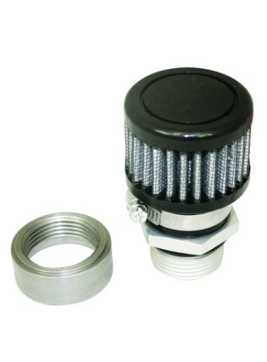 Picture of Moroso Weld - On Valve Cover Breather Kit - Steel Valve Covers - Black Finish