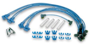 Picture of Moroso Chevrolet Small Block Ignition Wire Dress - Up Kit - Pre - HEI - Blue Max - Spiral Core