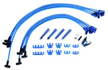 Picture of Moroso Chevrolet Small Block Ignition Wire Dress - Up Kit - HEI - Blue Max - Spiral Core