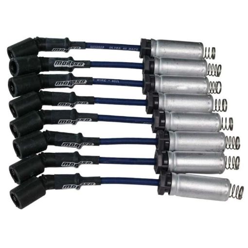 Picture of Moroso GM LS Ignition Wire Set - Ultra 40 - Unsleeved - Coil - On - 8in Wire - Blue