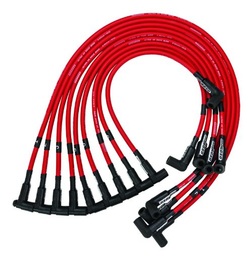 Picture of Moroso Chevrolet Small Block (Sprint Car) Ignition Wire Set - Ultra 40 - Unsleeved - HEI - Red