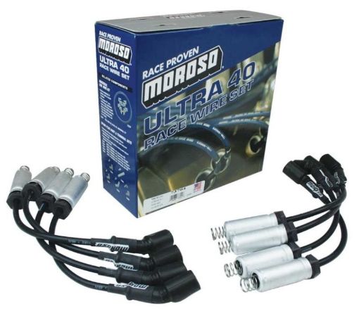 Picture of Moroso GM LS Ignition Wire Set - Ultra 40 - Unsleeved - Coil - On - 12in Wire - Black