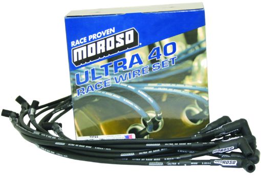 Picture of Moroso Chevrolet Small Block (Sprint Car) Ignition Wire Set - Ultra 40 - Unsleeved - HEI - Black