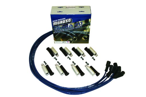 Picture of Moroso GM LS Ignition Wire Set - Ultra 40 - Unsleeved - Coil - On - Blue
