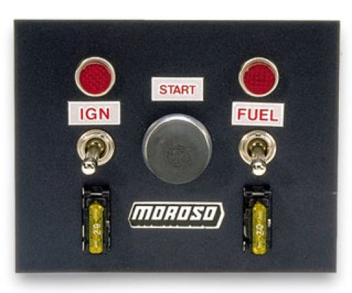 Picture of Moroso Toggle Switch Panel - Oval Track - 4in x 5in - Two OnOff Switches