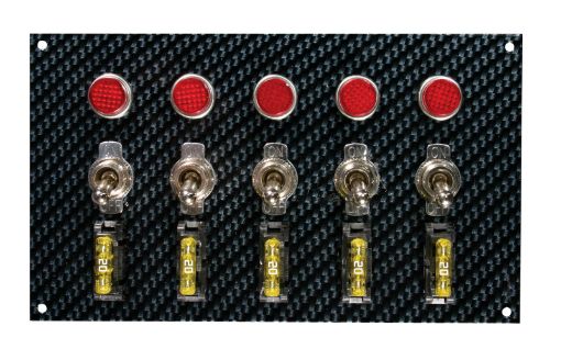 Picture of Moroso Toggle Switch Panel - Dash Mount - 4in x 6.75in - GreyBlack Fiber Design