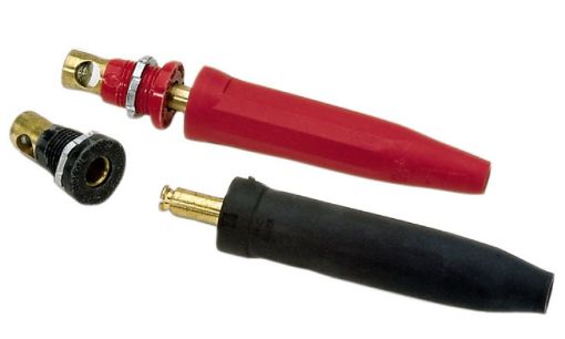 Picture of Moroso Quick - Disconnect Flush Mount Battery Cable Connectors - 1 Black - 1 Red