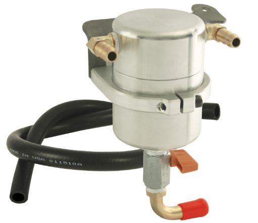 Picture of Moroso 07 - 14 Ford Mustang Shelby GT500 AirOil Separator Catch Can - Billet Aluminum