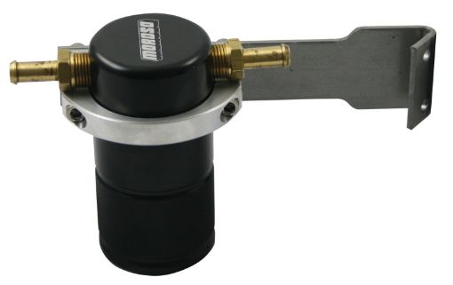 Picture of Moroso 08 - 14 Cadillac CTS - V AirOil Separator Catch Can - Small Body - Billet Aluminum - Black Finish