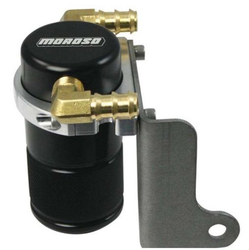Picture of Moroso 06 - Up Dodge ChargerChallenger 6.1L AirOil Separator Catch Can - Billet Aluminum - Black