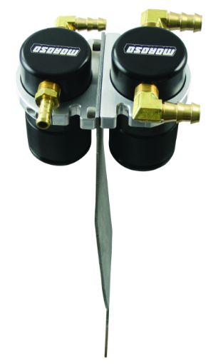 Picture of Moroso 05 - 11 Lotus EliseExige AirOil Separator Catch Can - Small Body - Billet Aluminum - Black