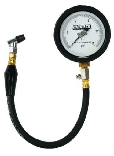 Picture of Moroso Tire Pressure Gauge 0 - 15psi - 4in Display - 12 Percent Accuracy