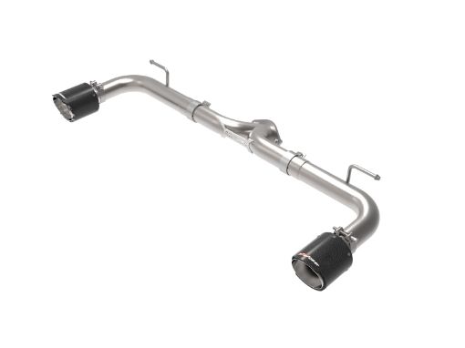 Picture of aFe Takeda 2 - 12in 304 SS Axle - Back Exhaust w Carbon Fiber Tips 14 - 18 Mazda 3 L4 2.0L2.5L