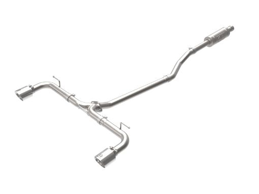 Picture of aFe Takeda 2 - 12in 304 SS Cat - Back Exhaust w Polished Tips 14 - 18 Mazda 3 L4 2.0L2.5L