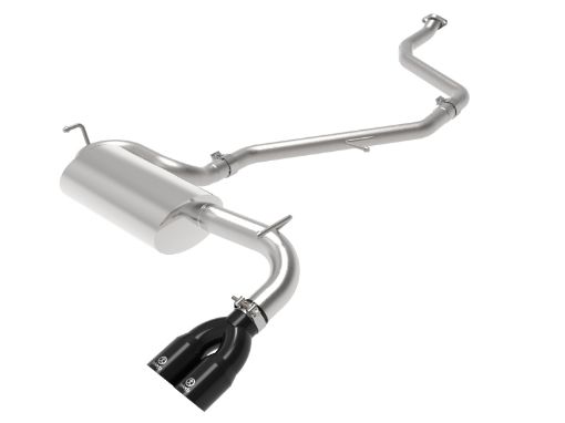 Picture of aFe POWER Takeda 2in to 2 - 1 304 SS Cat - Back Exhaust w Black Tips 11 - 17 Lexus CT200h 1.8L