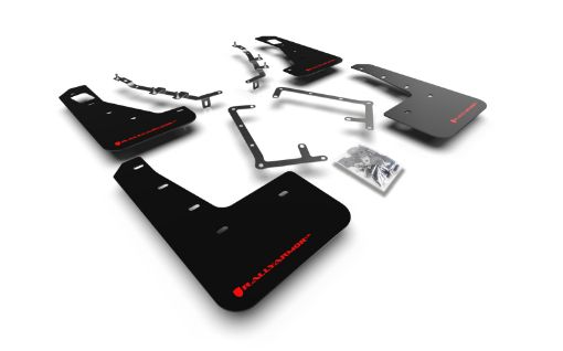 Picture of Rally Armor 09 - 11 Ford Focus MK2 RS Black UR Mud Flap Red Logo