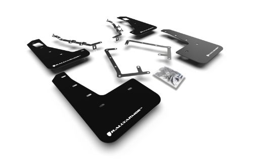 Picture of Rally Armor 09 - 11 Ford Focus MK2 RS Black UR Mud Flap White Logo