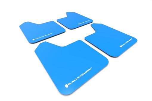 Picture of Rally Armor Universal Fit (No Hardware) Blue UR Mud Flap White Logo