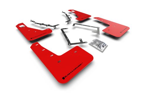 Picture of Rally Armor 09 - 11 Ford Focus MK2 RS Red UR Mud Flap Black Logo