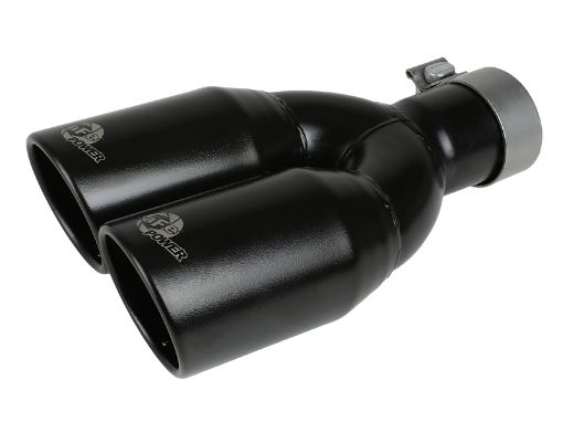 Picture of MACH Force - Xp 409 Stainless Steel Clamp - on Exhaust Tip 2.5in Inlet 3.5in Outlet - Black