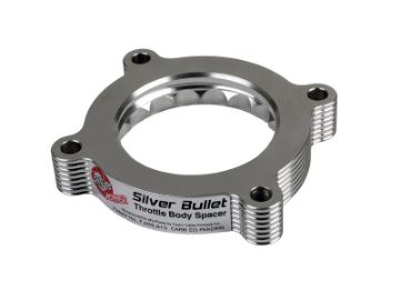 Picture of aFe 11 - 14 Ford Mustang 11 - 14 Ford F - 150 V6 3.7L Silver Bullet Throttle Body Spacer - Silver
