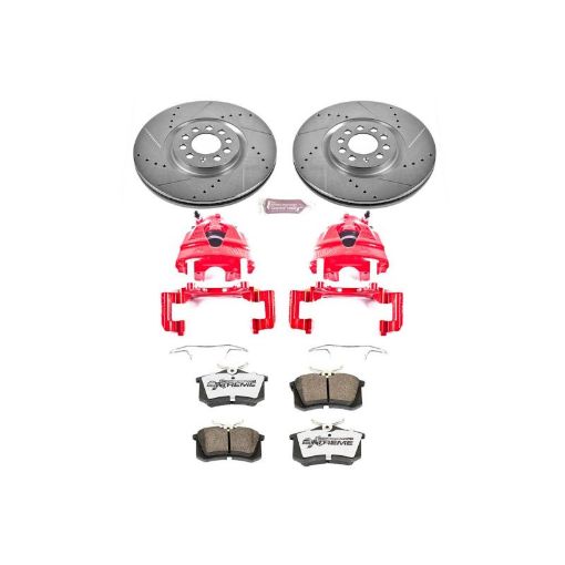 Picture of Power Stop 02 - 04 Volkswagen Golf Front Z26 Street Warrior Brake Kit wCalipers