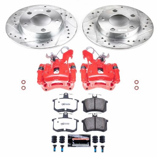 Picture of Power Stop 01 - 96 Audi A4 Quattro Rear Z26 Street Warrior Brake Kit wCalipers