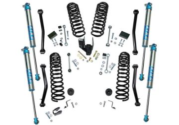 Picture of Superlift 18 - 20 Jeep Wrangler JL Unlimited - 4in Dual Rate Coil Lift Kit w King 2.0 Shocks